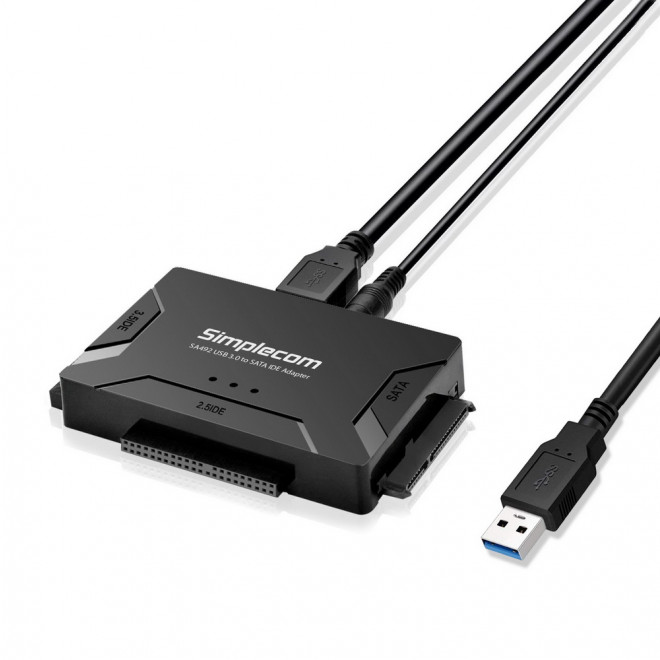 (LS)Simplecom SA492 USB 3.0 to 2.5', 3.5', 5.25' SATA IDE Adapter with Power Supply