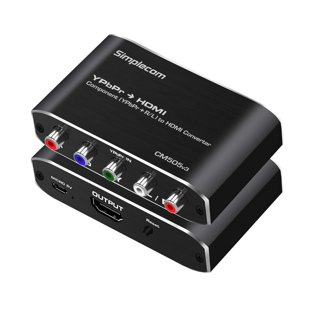 (LS)Simplecom CM505v3 Component (YPbPr + Stereo R/L) to HDMI Converter Full HD 1080p