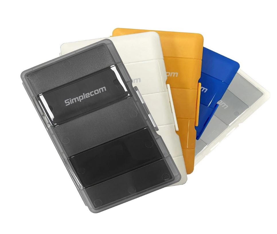 (LS)Simplecom MA024 M.2 SSD 4-Slot Protective Storage Case Holder Organizer for 4x M.2 2280 SSD Mixed colour