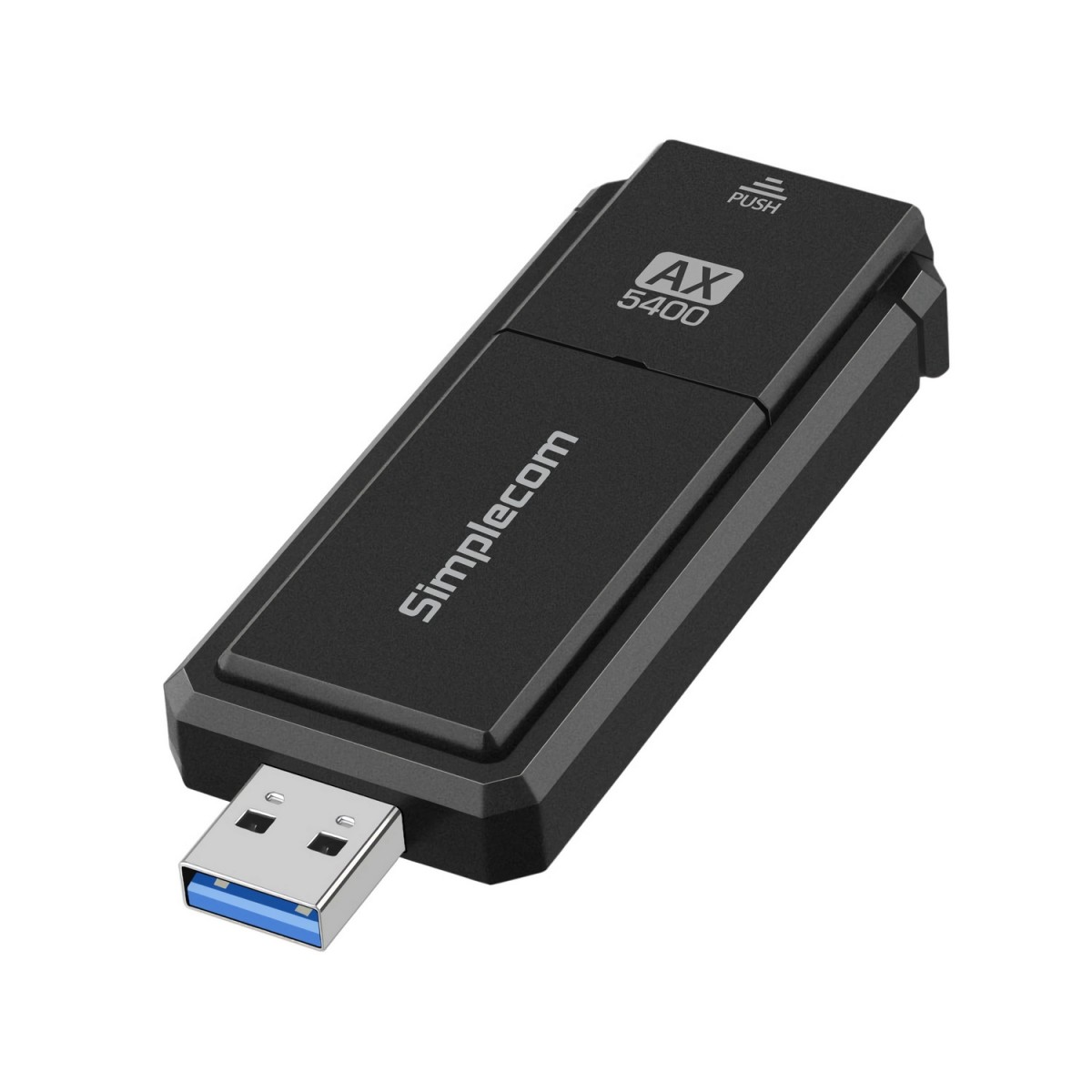 (LS)Simplecom NW812v2 AX5400 Tri-Band WiFi 6E USB Adapter, USB 3.2, AX5400, 2.4/5/6GHz, up to 2402Mbps, MU-MIMO, OFDMA, WPA3, foldable antenna