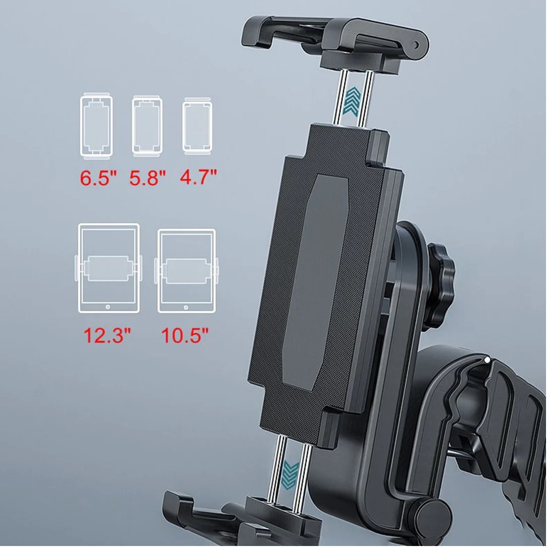 USP Universal In-Car Tablet Mount Dash Windscreen Holders - Black, Compatible with tablets 7–11.9', Portrait/landscape viewing, 5 Years Warranty