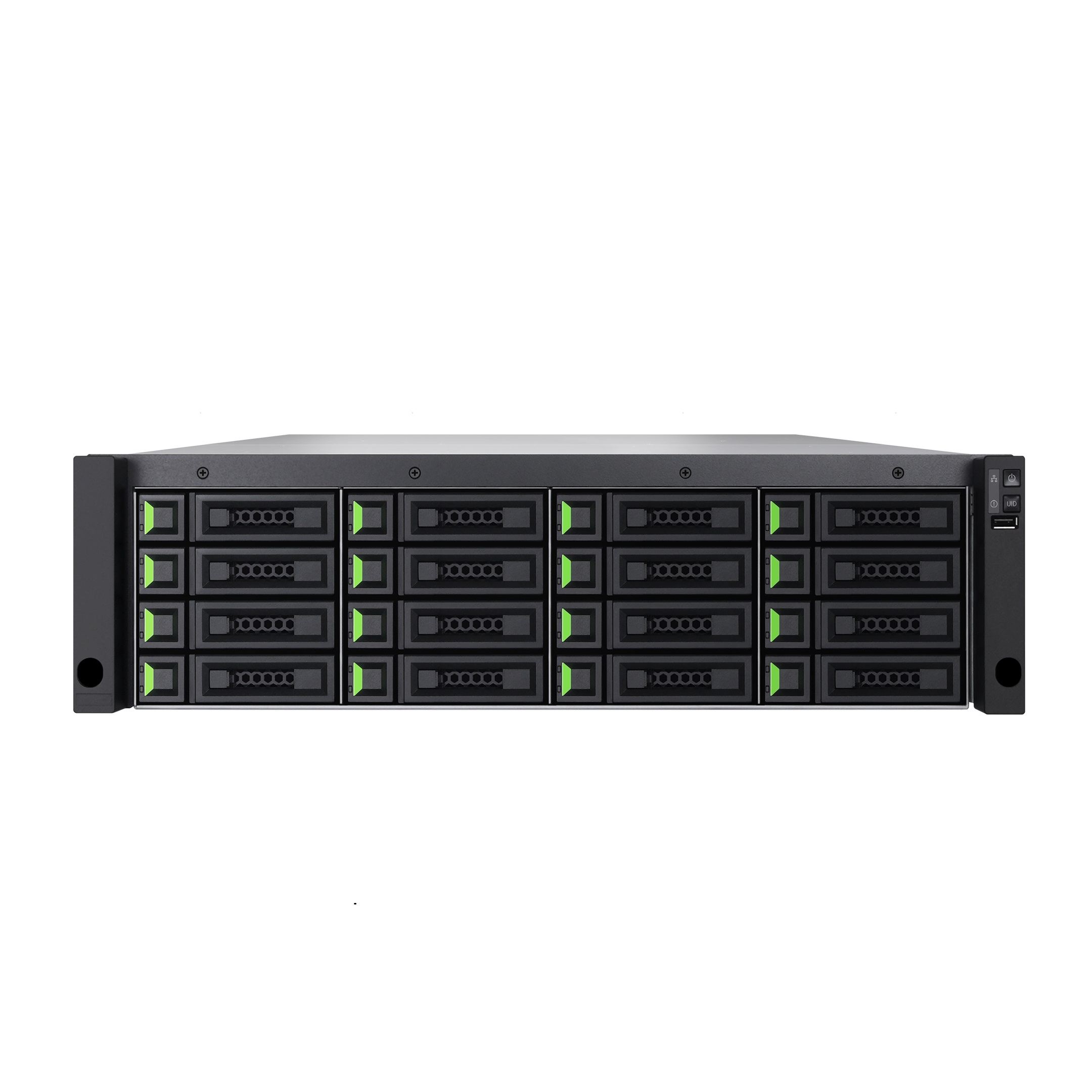 QSAN XCubeSAN XS5316D_8C 3U16, Dual-Controller SAN System, Max 512GB RAM, 8-ported 10GbE SFP+ iSCSI with optical transceivers x 4, 3-Year Warranty