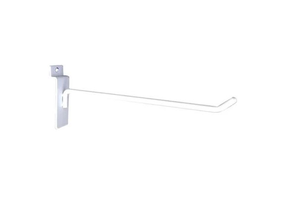 8ware 32cm Universal Hooks Peg Board (Pack of 10) for Slat Wall Grooved Panel for Retail Shop Cable Display Shelf - 32x26x20 cm for CB8W-DISPLAYSTAND2
