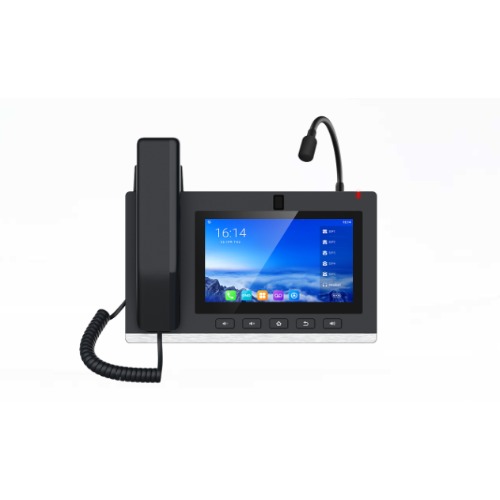 Fanvil A308 is an Android-based IP console phone with a 7-inch touchscreen, 5MP camera, HD audio, conferencing, Wi‑Fi, Bluetooth, and 20 SIP lines ent