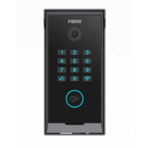Fanvil i60K Video Door Phone 2MP 1080p HD camera, digital WDR, backlit call button, IP65 protection w/ BLE, keypad, mobile app, and card access