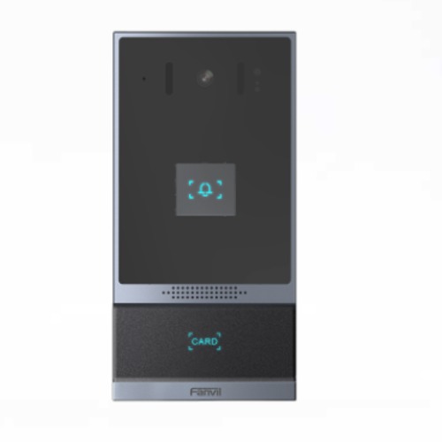 Fanvil i62 2-Wire SIP door phone w/ single call button, 2.5W speaker, NFC access, 3DI/2DO,IP66/IK07 protection,TF card support, and wall or flush moun