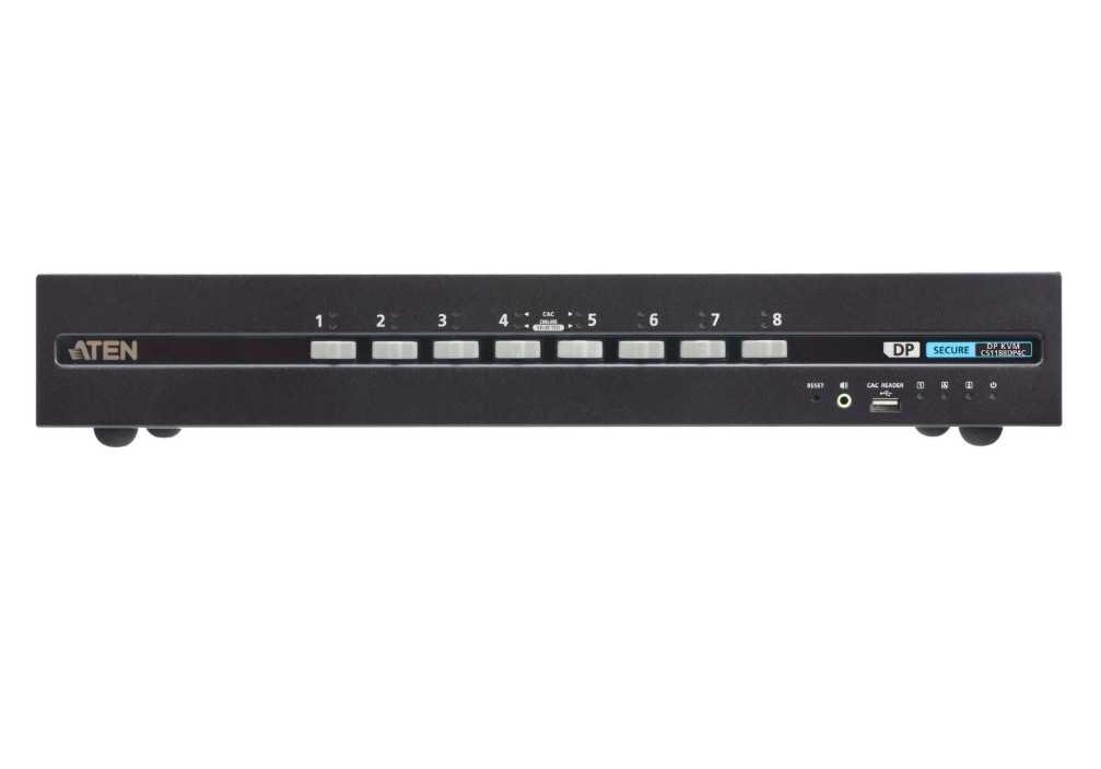 Aten 8-Port USB DisplayPort Secure KVM Switch with CAC, Compliant with PSD PP v4.0 (Protection Profile for Peripheral Sharing Device, Version 4.0)
