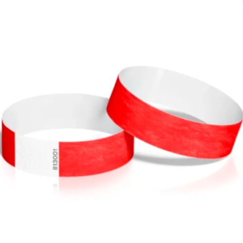 Brother LMS-28MM(W) X 292MM(L), RED ADULT WRISTBAND (275 LABELS PER ROLL) - 6 PACK