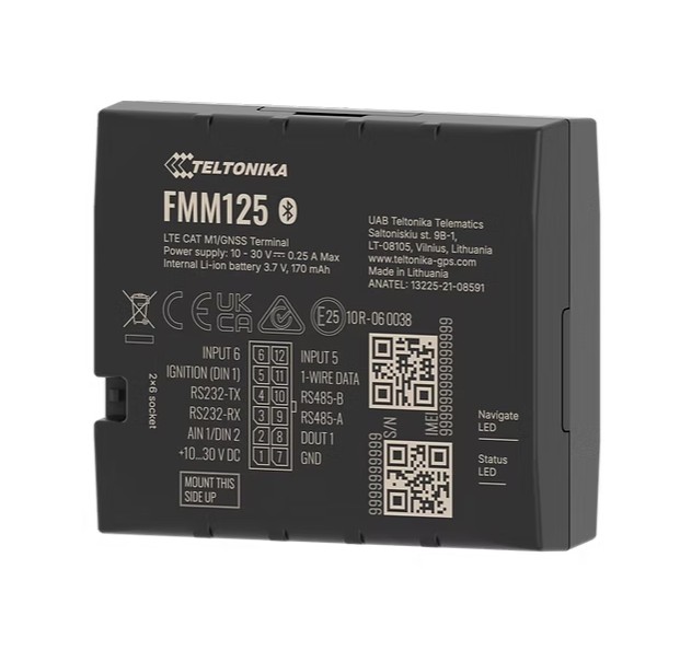 Teltonika FMM125 Versatile 4G LTE Cat M1 tracker with RS232, RS485 interfaces