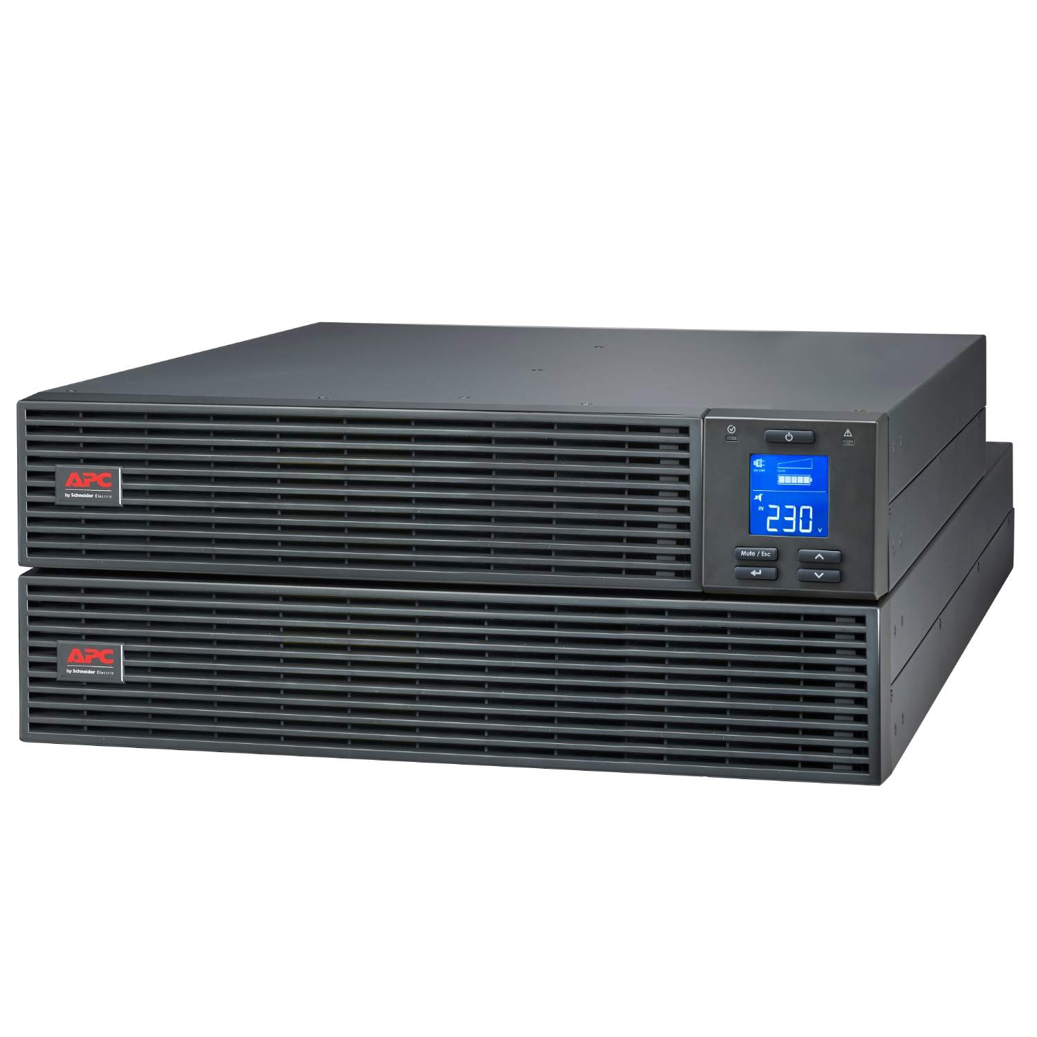 APC Easy UPS 3000VA/2400W Online UPS, 4U Rackmount, 230V/16A Input, 4x IEC C13 Outlets, Lead Acid Battery, W/ Battery Pack, W/ Rail Kit