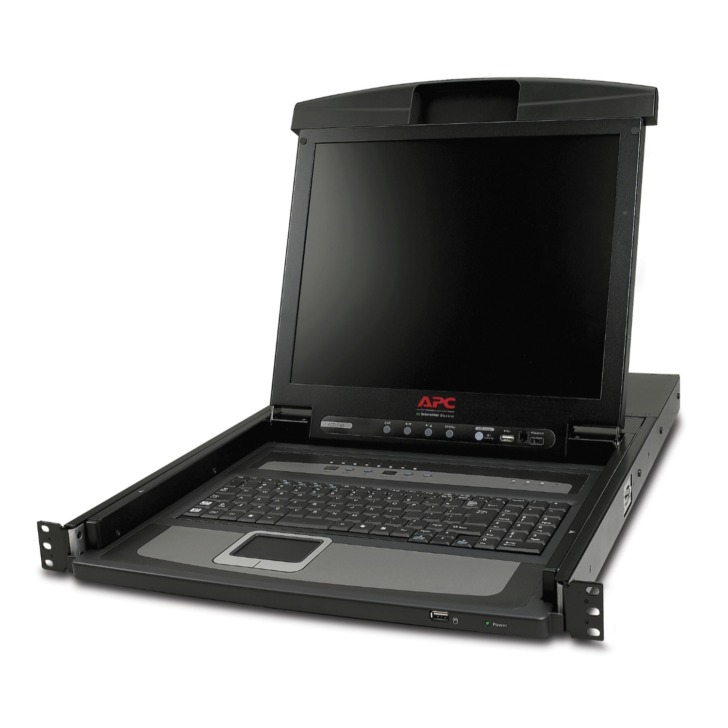 APC 17' Rack LCD Console with Integrated 8 Port Analog KVM Switch