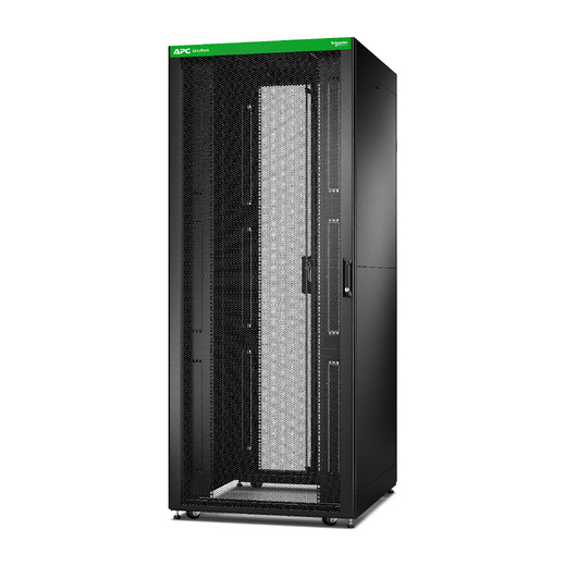 APC Easy Rack, 42U, Black, With Roof, Castors, Feet, 4 Brackets, and Side Panels, No Bottom, 1991H x 800W x 1000D mm