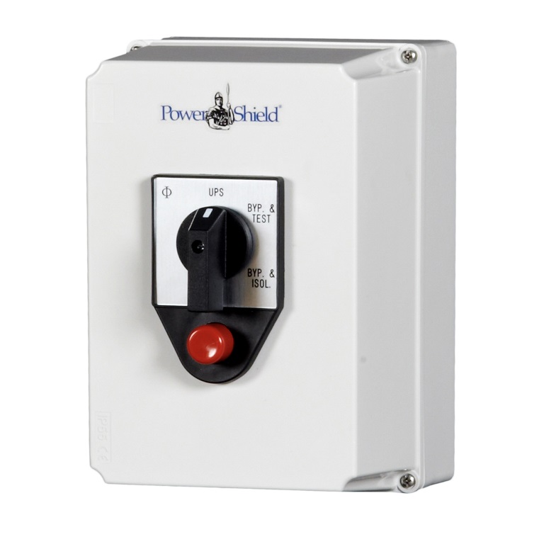 PowerShield Maintenance Bypass Switch, Wrap Around, Push Button, Wall Mount 10K 1-1, ensures uninterrupted power during maintenance