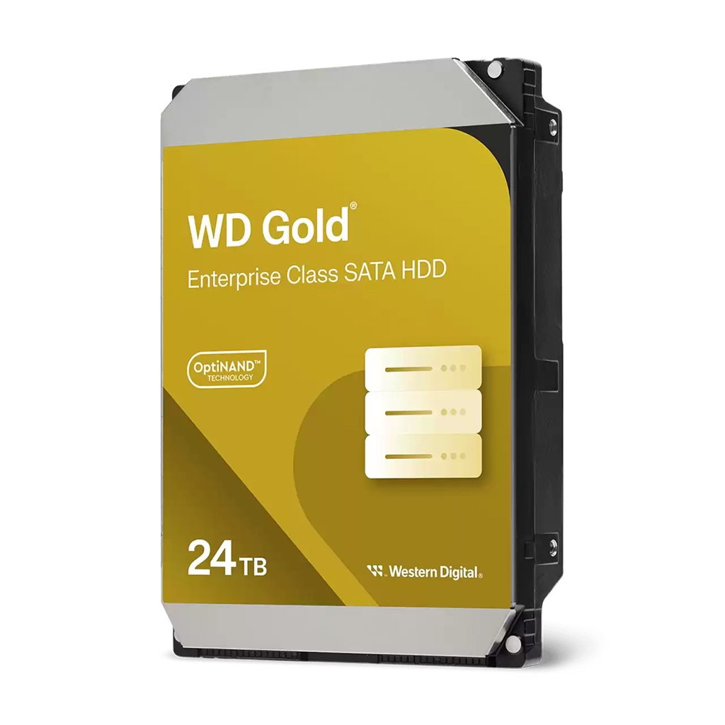 Western Digital Gold Enterprise Class SATA HDD - 24TB, 3.5', SATA 6Gb/s, 7200 RPM, CMR, up to 291MB/s, 512MB cache, 5Years warranty