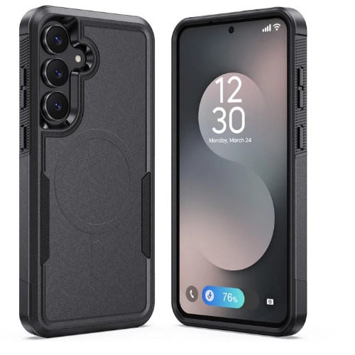 USP Rugged Samsung Galaxy S26 Ultra 5G (6.9') Black Armor Light Case With Magsafe - Built-in magnets, Drop Protection, Raised Edges, 5 Years Warranty