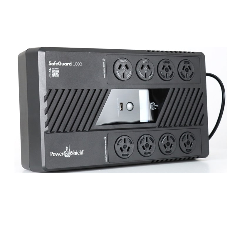 PowerShield SafeGuard 1000VA/600W Line Interactive, Powerboard Style UPS with AVR, Wall Mountable.