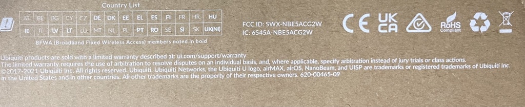 Ubiquiti airMAX NanoBeam 5AC