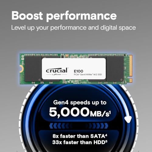 Crucial E100 1TB Gen4 NVMe SSD