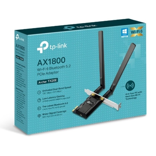 [NWTL-ARCHERTX20E] TP-Link Archer TX20E AX1800 Wi-Fi 6 Bluetooth 5.2 PCIe Adapter