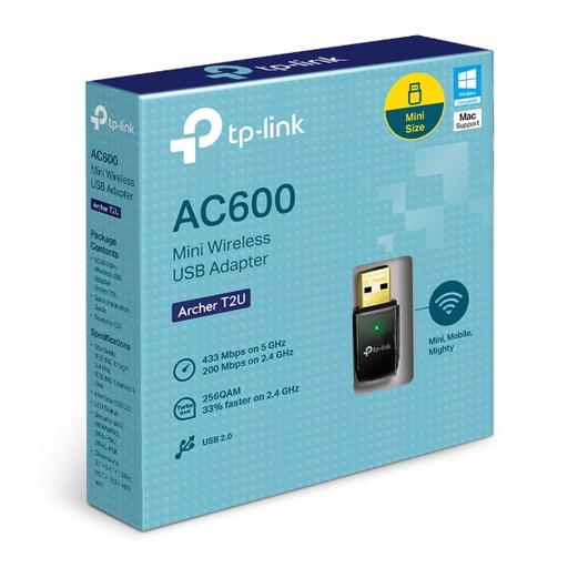 [NWTL-ARCHERT2U] TP-Link Archer T2U AC600 Wireless Dual Band USB Adapter