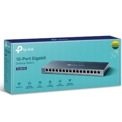 [NWTL-SG116] TP-Link TL-SG116 16-Port Gigabit Unmanaged Desktop/Wall Mounting Switch